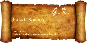 Gutai Kadosa névjegykártya